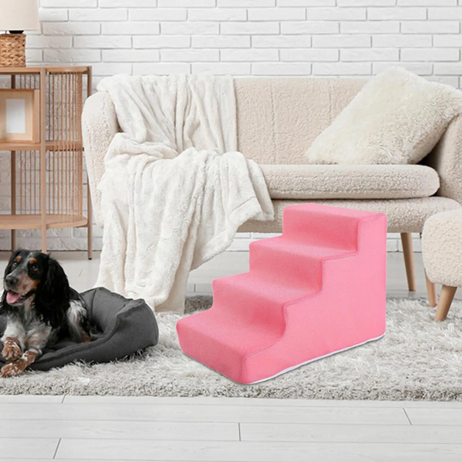 High Density Pet Steps Ladder Non Slip Pet Stairs Balanced Pet Steps Pet Ladder for High Beds Sofa Couch Car Small Dogs and Cats