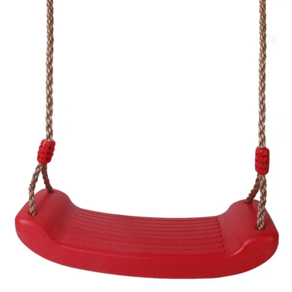 Red Swing Seat With Rope Set Kids Indoor & Outdoor Garden Playground Toy