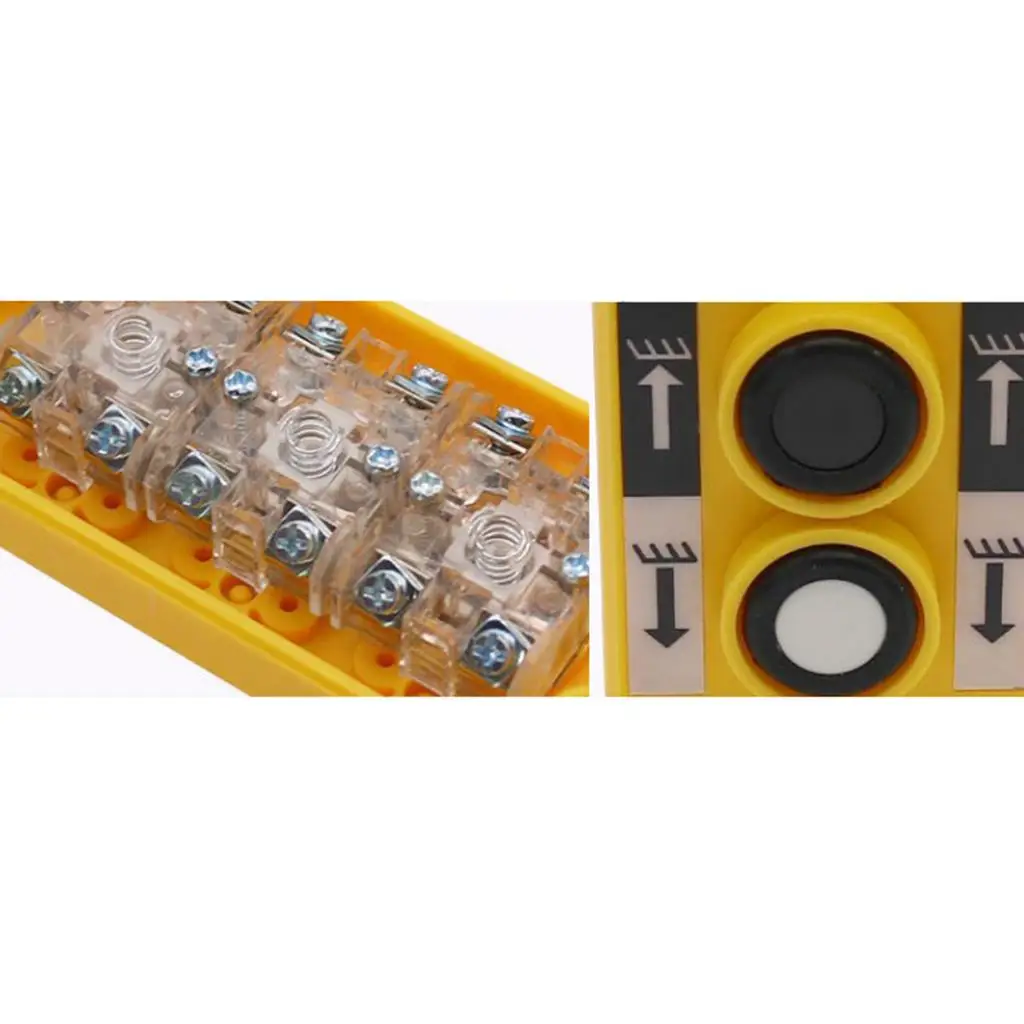 1pc COP3B Crane Button Switch Box Unloading Dustproof Durable Plastic Yellow