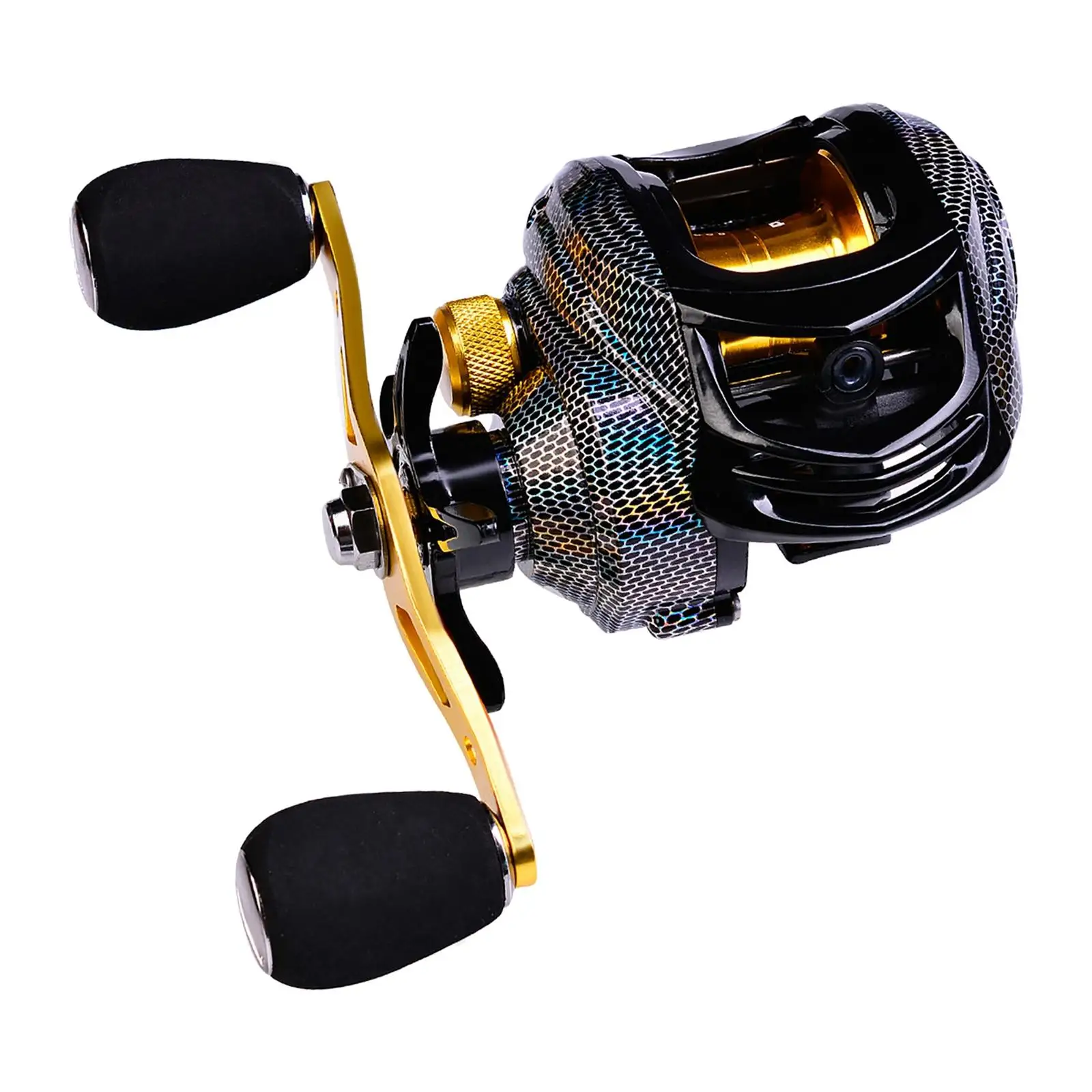 Baitcasting Fishing Reel 18+1 Bearings 7.2:1 Gear Ratio, Lightweight Aluminum Alloy Metal Handle Mechanical Button Star Drag