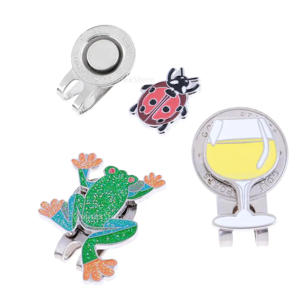 Novelty Golf Markers  Iron Hat Clips with  Metal Ball Markers