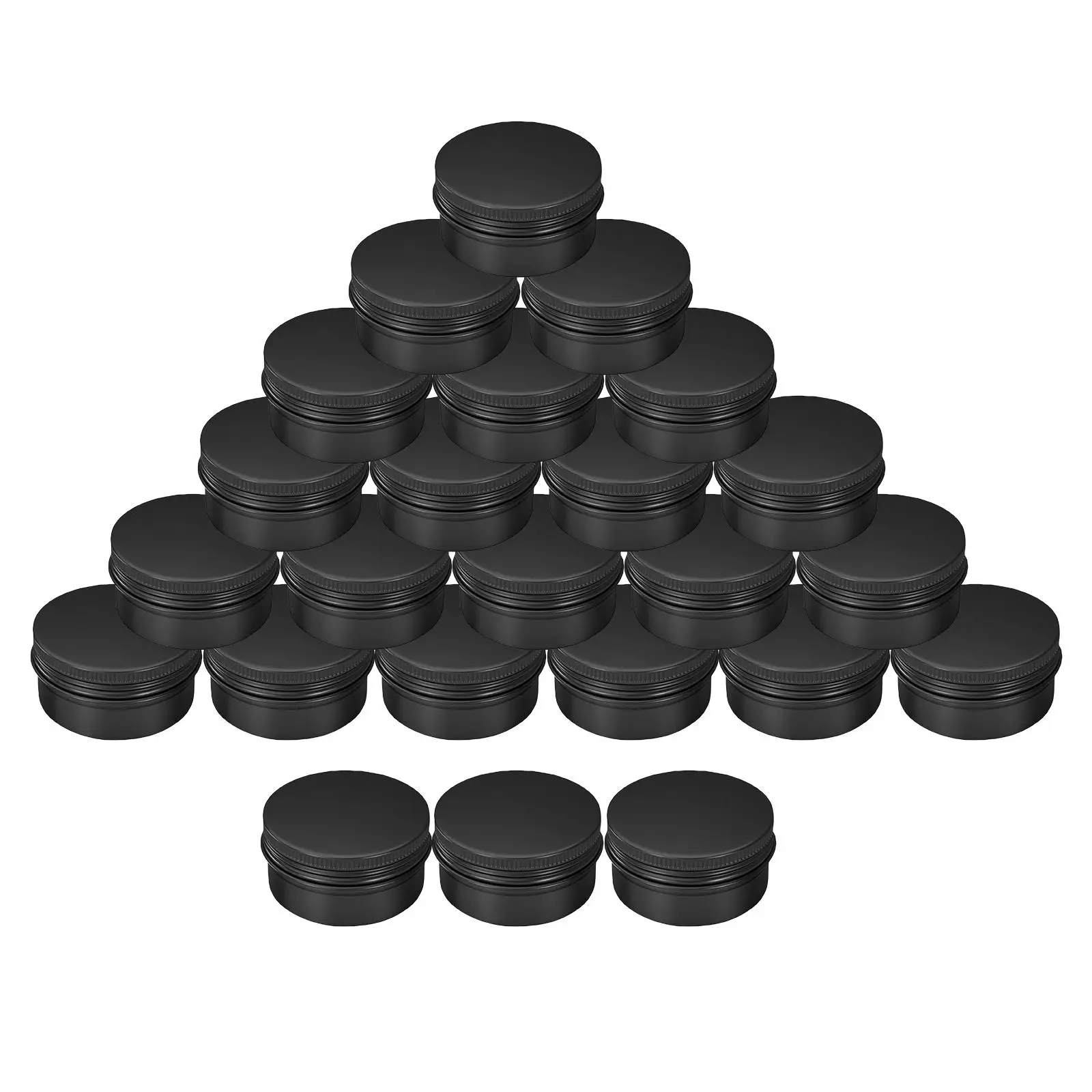 24Pcs Portable Tin Jars Aluminum Round Cans Screw Top Candle