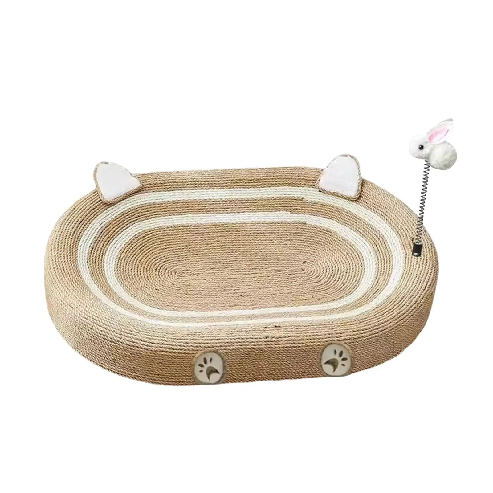 Cat Scratching Board Pet Scratcher Play Toy for Kitty Oval Cat Scratch Pad