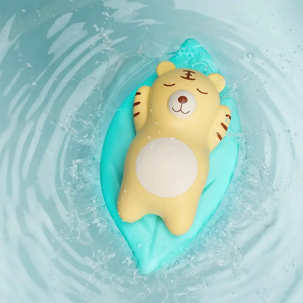 Clockwork Wind-up Lying Tiger Bathing Bathtub Bath Toys Gift Birthday Gift