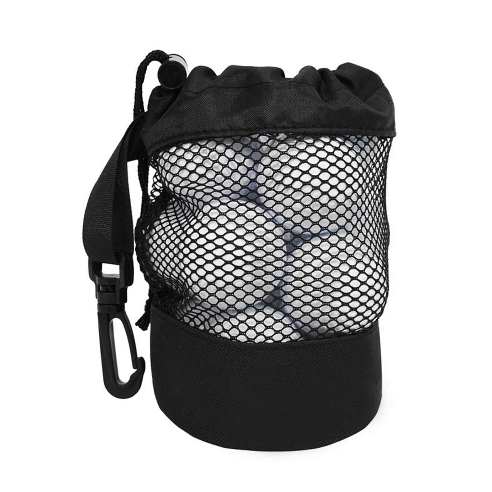 Multipurpose Golf Ball Bags Drawstring Golf Ball Pouch Carrying Portable Holder Nylon Mesh for Fitness Sport Outdoor Laundry