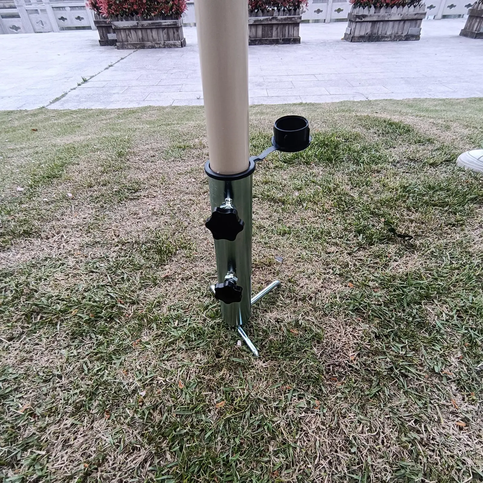 Parasol Holder Insert Plug Sturdy Parasol Anchor for Hiking Yard Garden