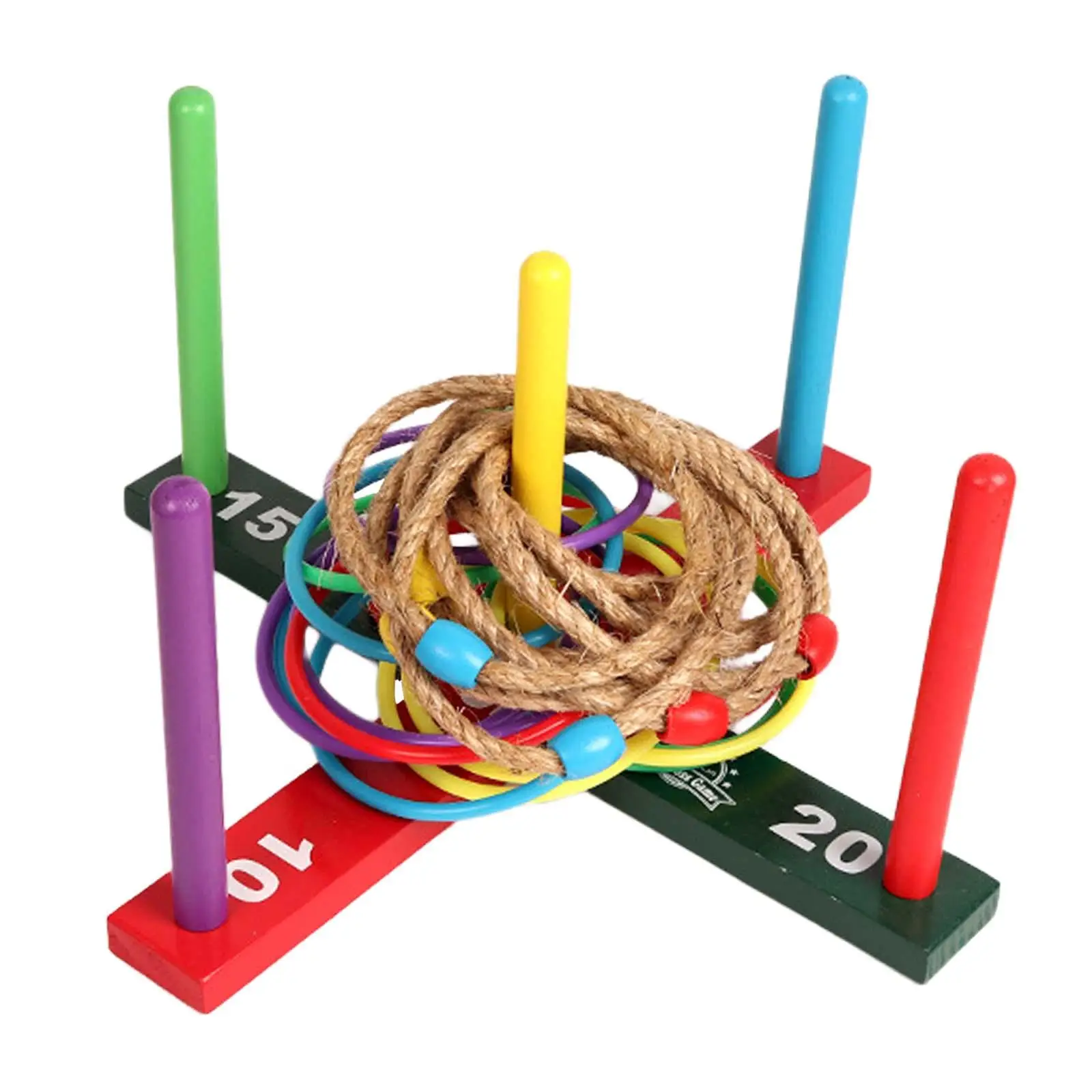 Throwing Rings Game with Rings Portable Party Game Toy Rings Toss Games Interaction Toy for Beach Outdoor Backyard Kids Children