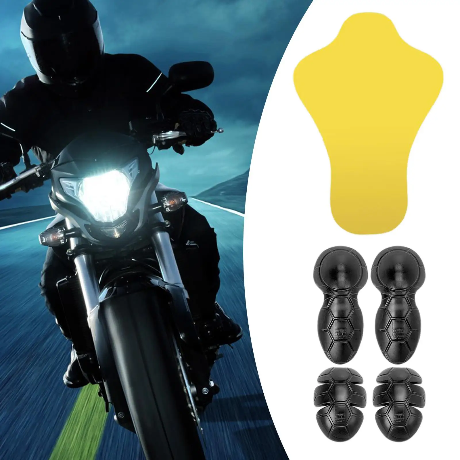 5Pcs Motorcycle Armor Armor Vest Back Protector Universal Motorbike Protection Lightweight Pads Set Motorcycle Biker Equipment