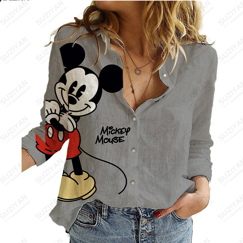 Title 4, Camicia a maniche lunghe da donna nuova Disney ...