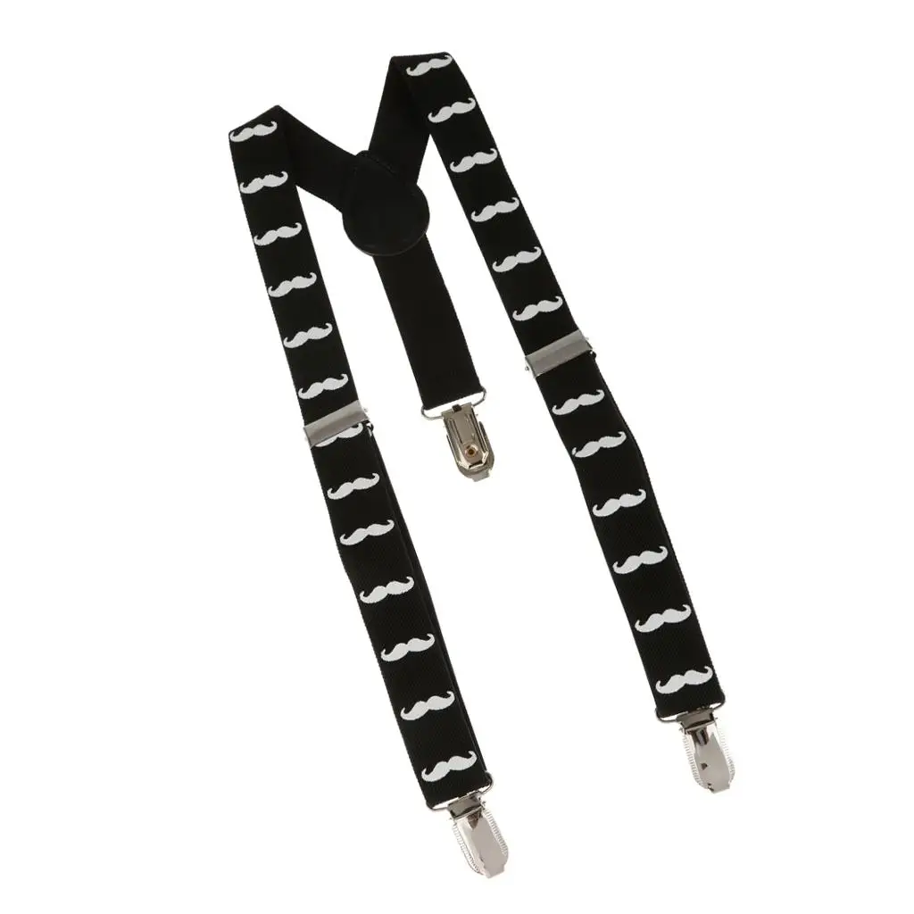 Boy Girl Kid Elastic Adjustable Suspender Clip-on Cute Mustache Y-shape Braces