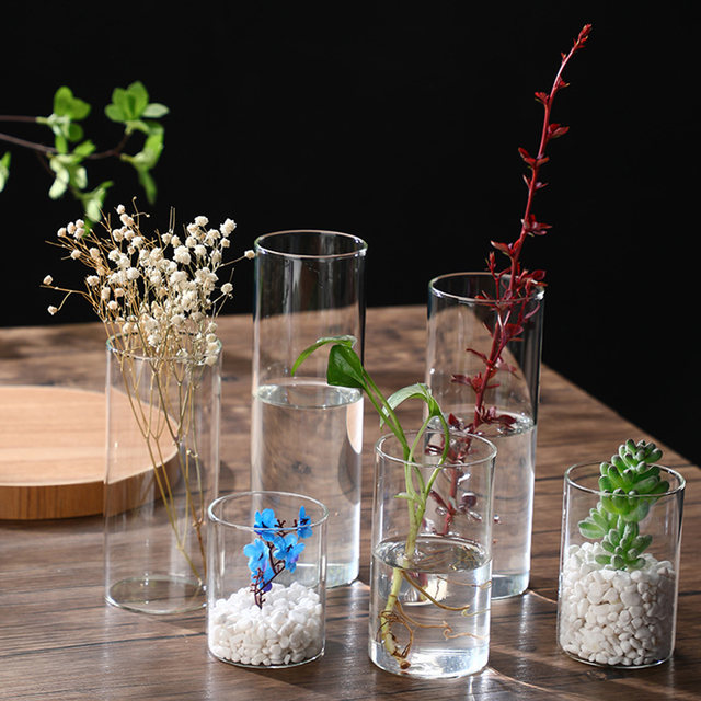 Modern Clear Flower Vase Acrylic Cylinder Floral Arrangements Vase Wedding  Centerpieces Decorative Fish Tank Vases Home Decor - AliExpress