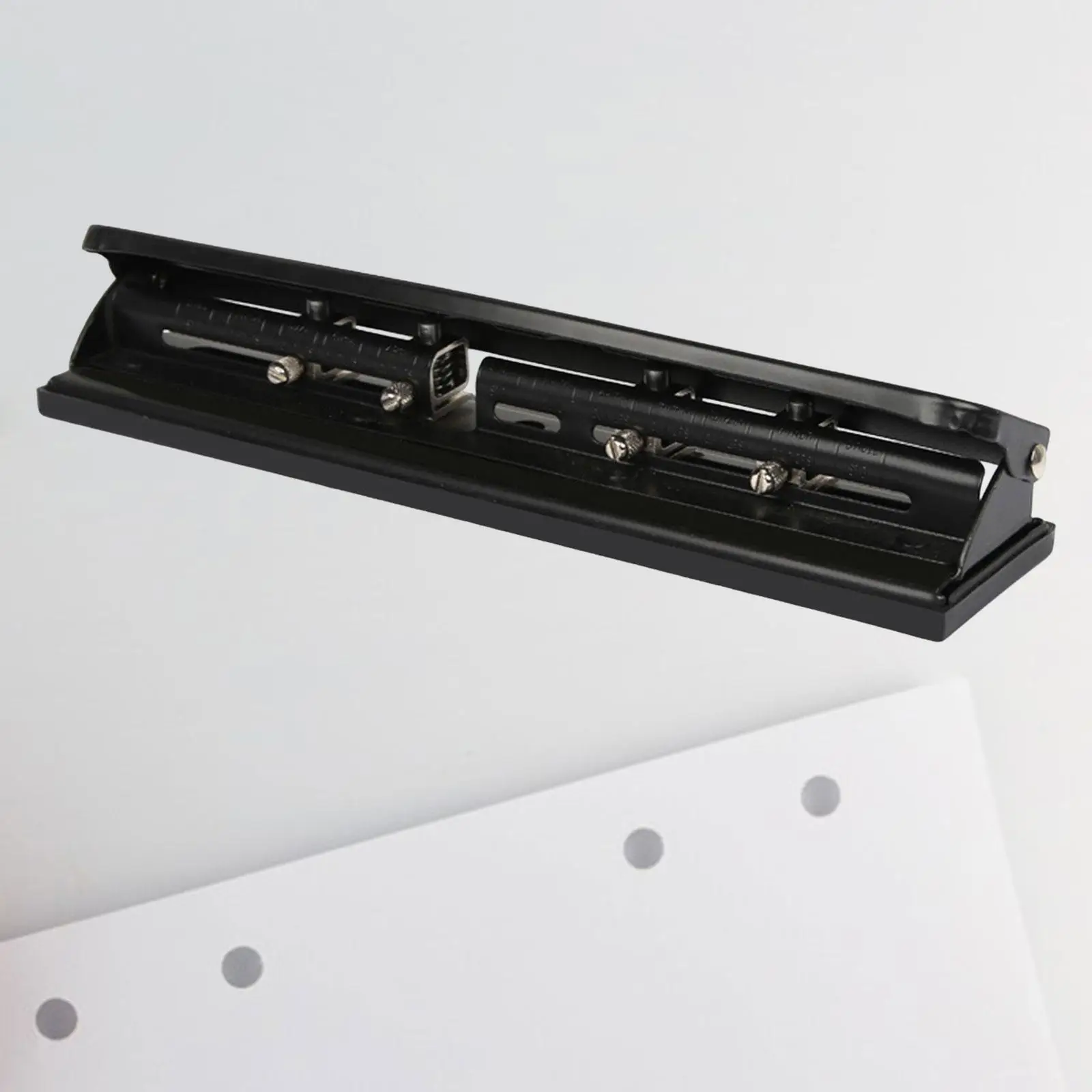 4 Hole Punch Manual Precision Metal Desktop 10 Sheet Capacity Adjustable Paper Puncher for Classroom Working Learning Craft