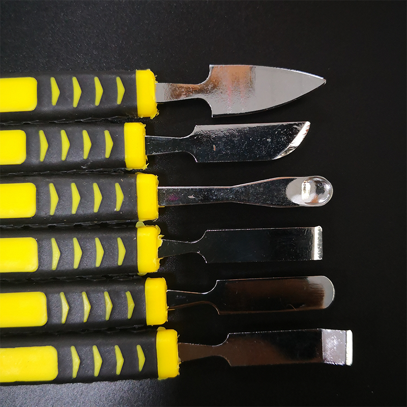 Edelstahl neugierige Öffnung Reparatur-Tool-Kit für Handy-Notebook Doppel köpfe Metall Spudger Handwerkzeuge-Sets 6 teile/satz – Detail 8