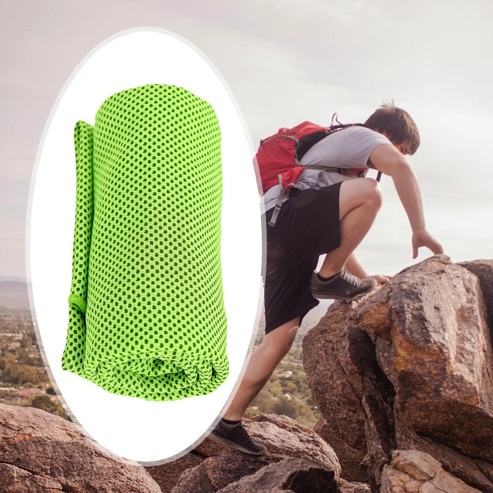 Cool Towel Sweat Absorbing 30x80cm/12inchx32inch for Hot Weather Soft Chilly Towel for Hiking Yoga Football Camping Fitness