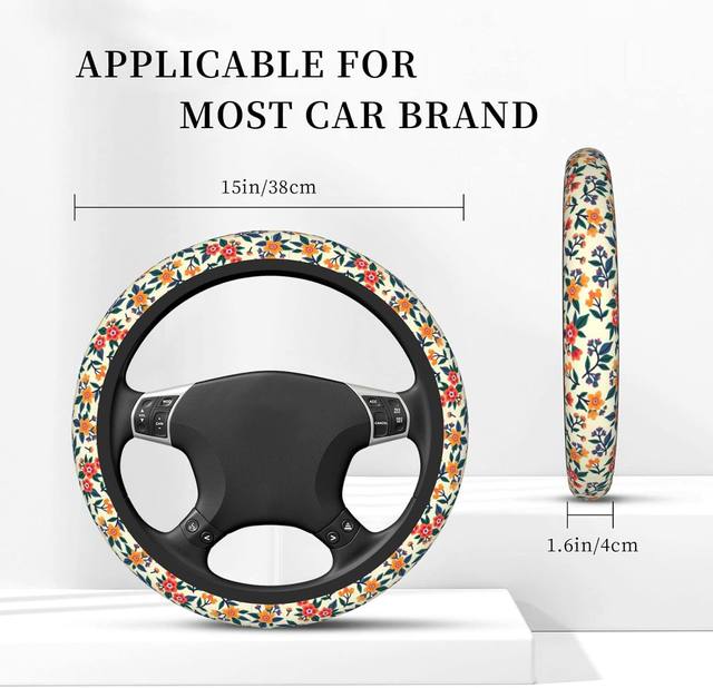 Amazon.com: Car Steering Wheel Cover for Women Cute Flower