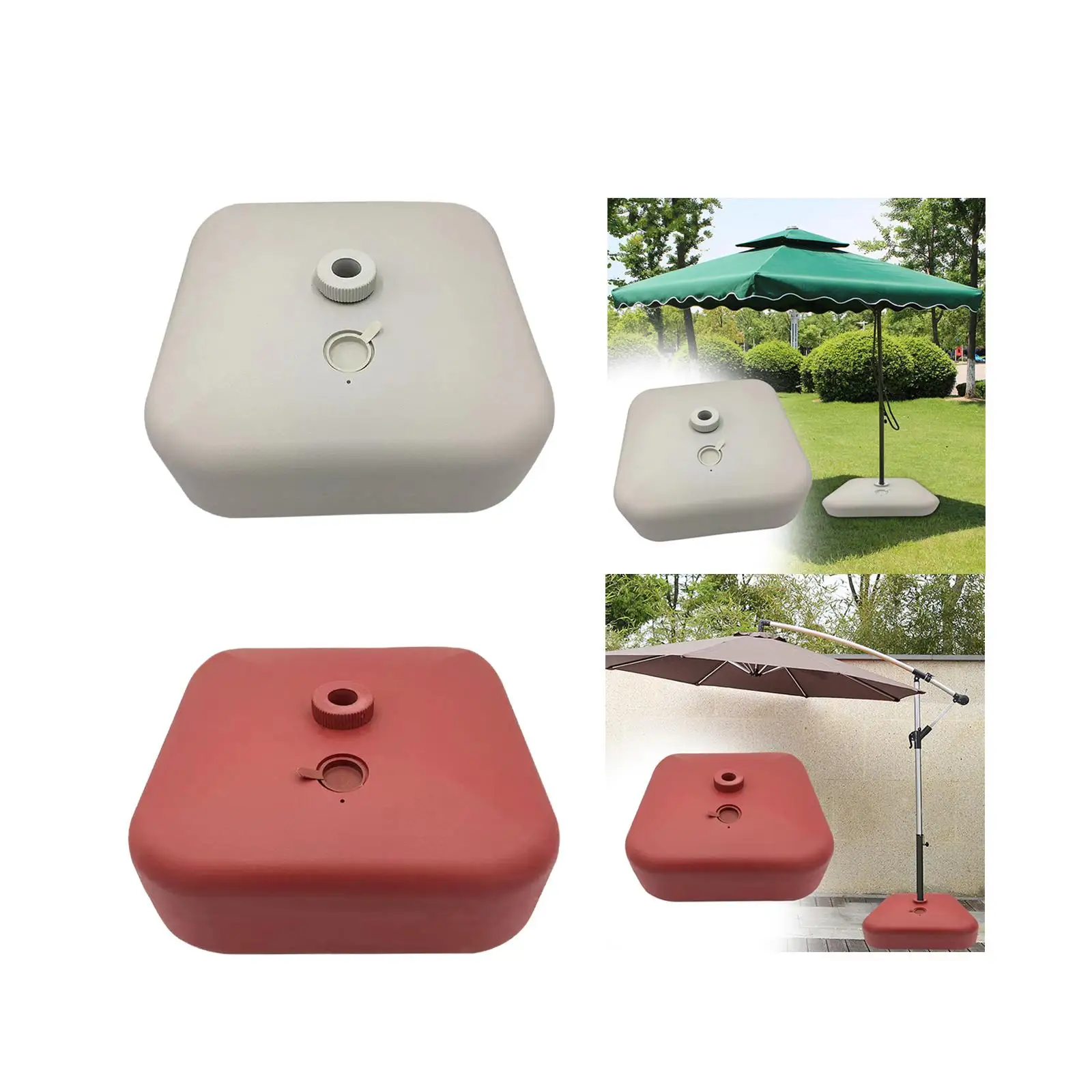 Umbrella Stand Base 25L Pole Holder Water Filled Replacement Patio Umbrella Stand for Garden Outside Summer Beach Fishing