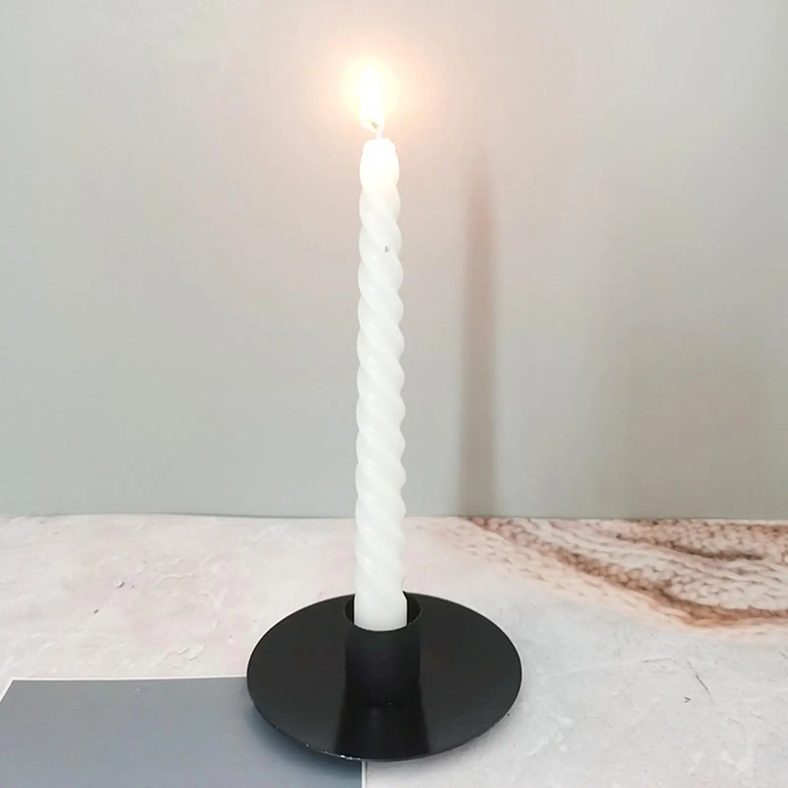 Iron Pillar Candle Holder Table Centerpiece Round Home Decor Nordic Candlestick for Party Wedding Halloween Mantel Festivel