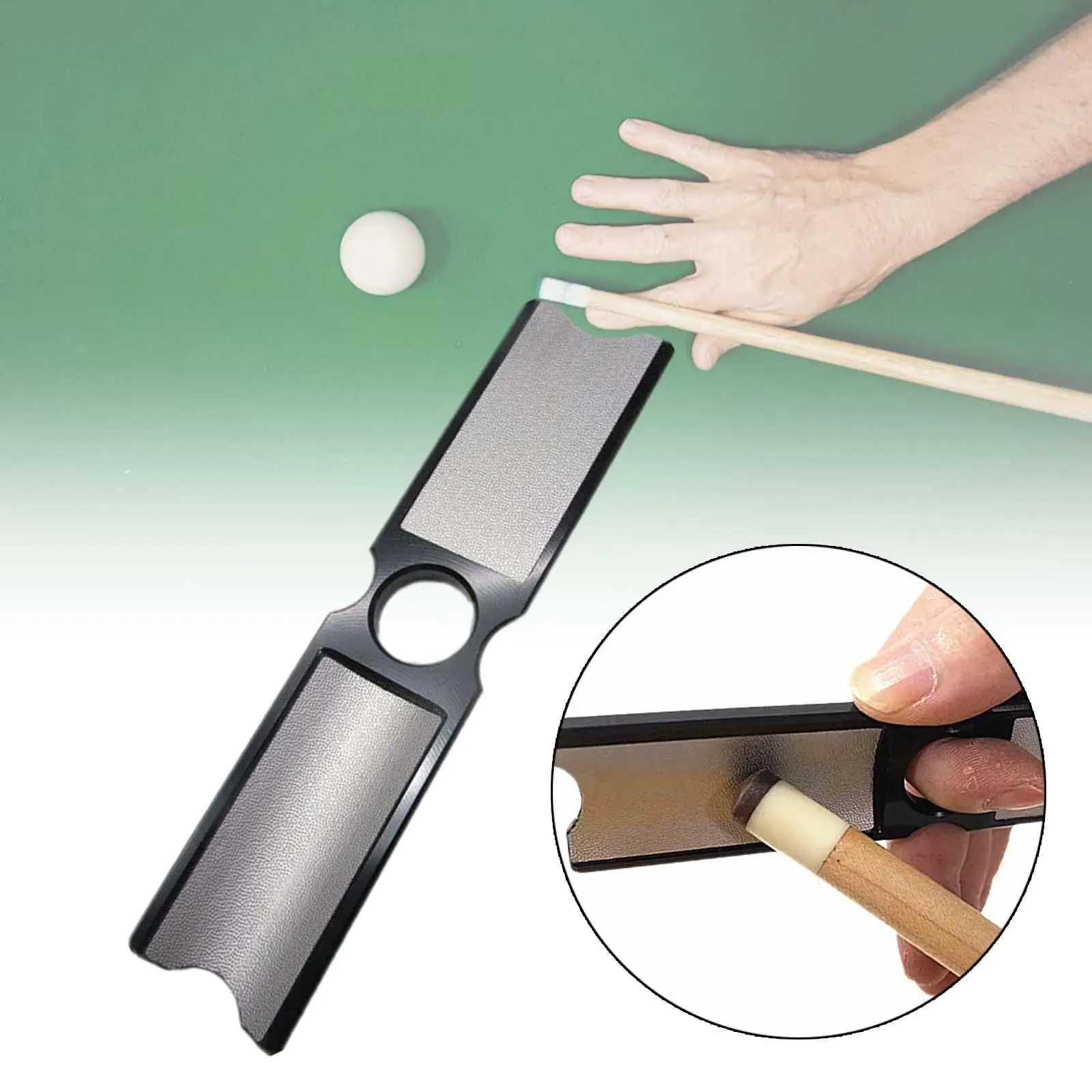 Snooker Pool Cue Tip Shaper Burnisher File Repair Tool Metal Durable Portable