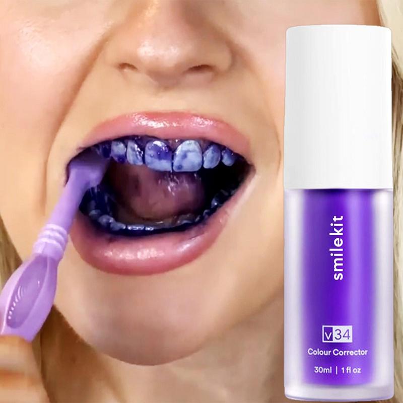 Best of New Purple Safe Teeth Whitening Toothpaste Teeth Cleaning Remove Yellow Stains Fresh Breath Toothpaste Dental Care Products Reviews & Tips