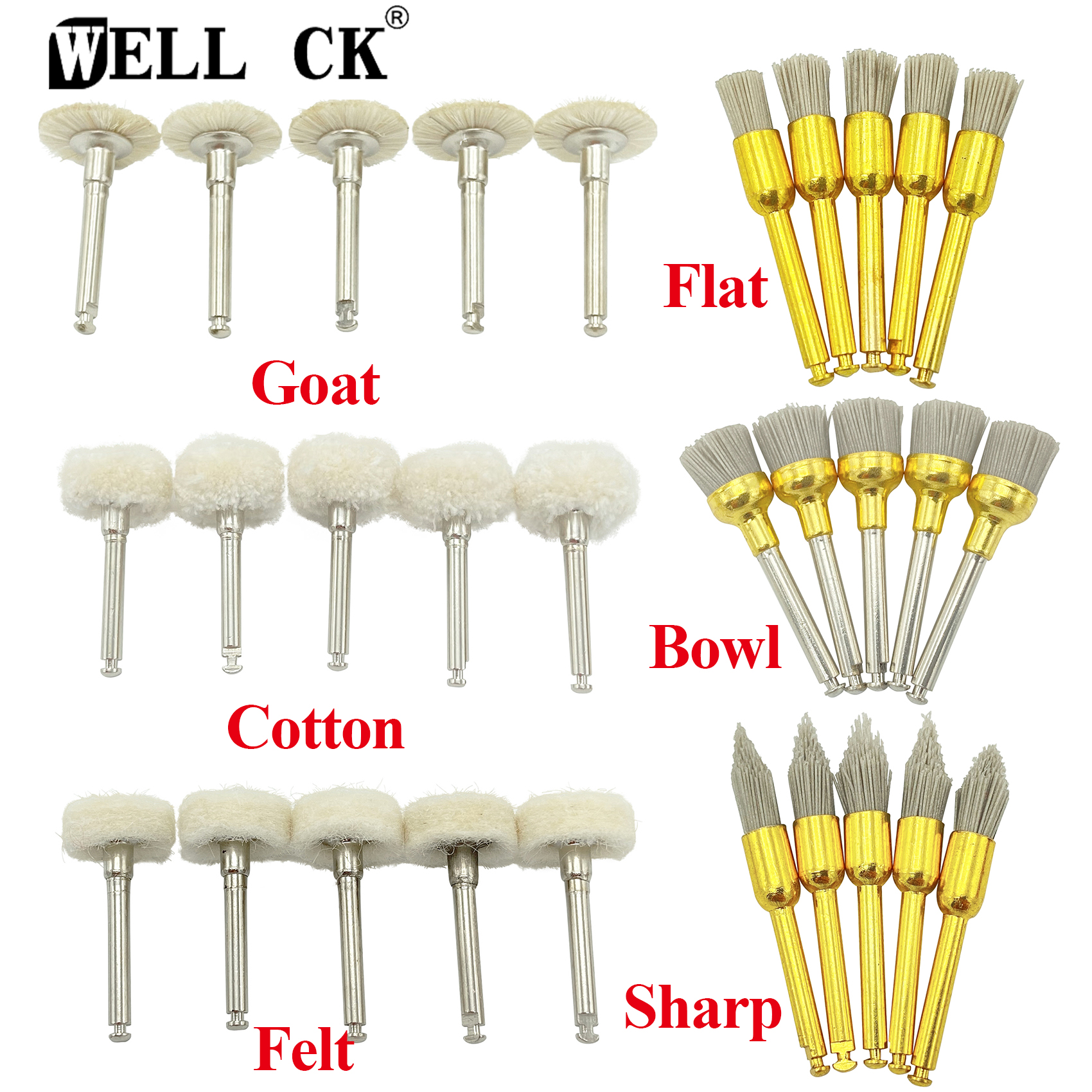 Best of 5Pcs / Pack Dental Polishing Wheel Wool Cotton Polishing Brushes Polishers For Rotary Tools Jewelry Buffing 2.35mm Polishing Wheel Reviews & Tips