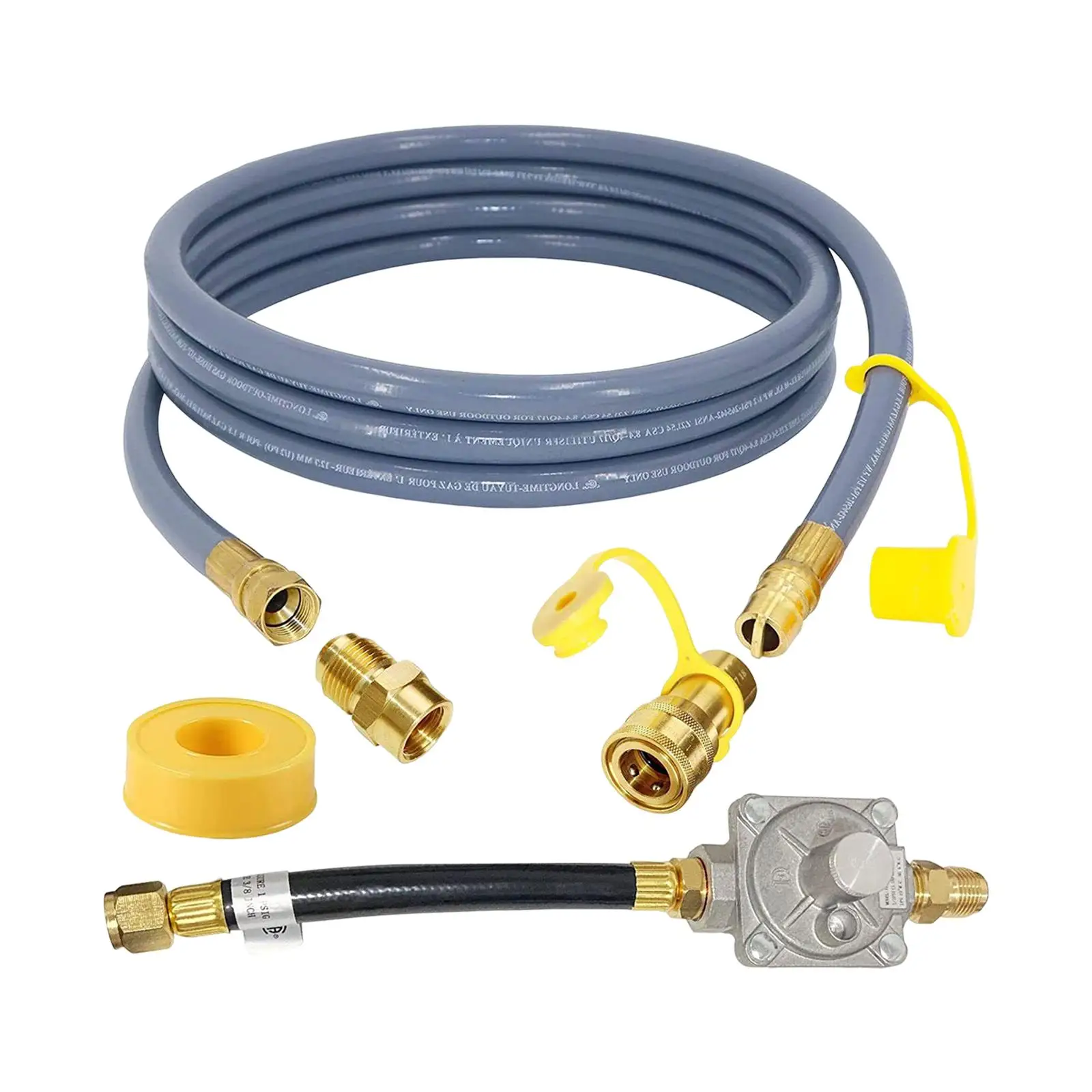 3Meter 1/2 Gas Hose with Quick Connect Fitting, Propane to Natural Gas Conversion Kit for Patio Heater, Grill, Fire Pit, BBQ