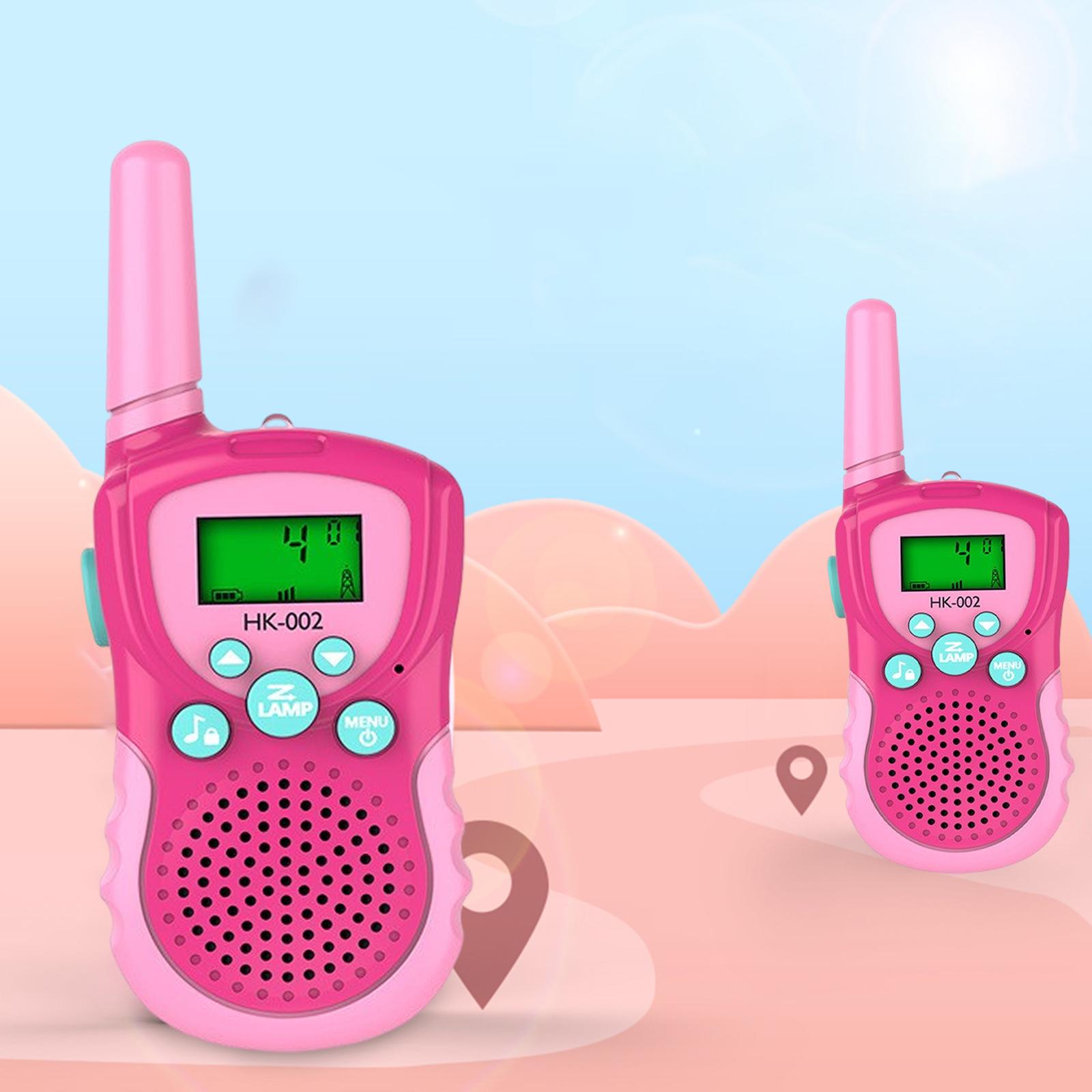 2 Pieces Children Walkie Talkie Hands Free Birthday Gift Walky Talky Toy for 3-12 Years Old Outdoor Indoor Camping Hiking