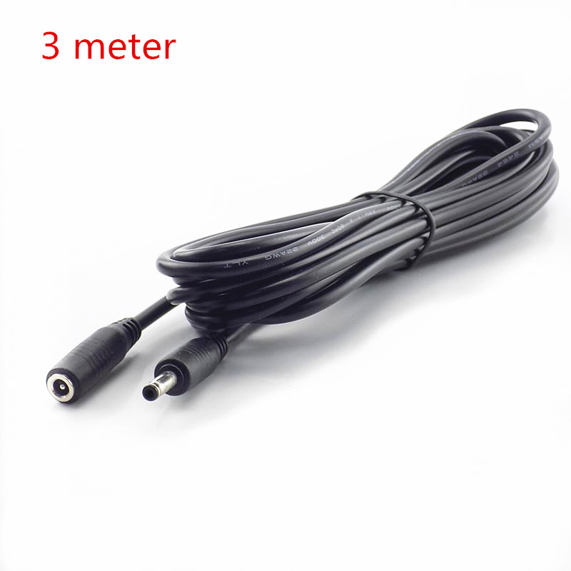1/1.5/3/5 Meter Male Female DC Power Cable Extension 5V 2A Power Cord Adapter 3.5mm x 1.35mm Connector for CCTV Security Camera