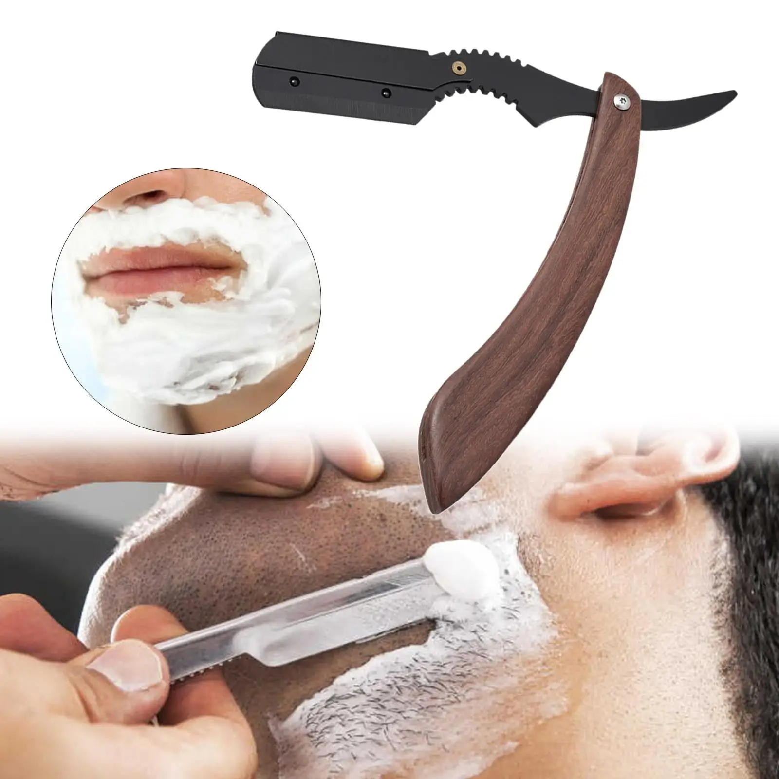   Wooden Handle Beard Hair Remover Shaving  Rust-Resistant  Shaving Hairdressing Devices Smooth