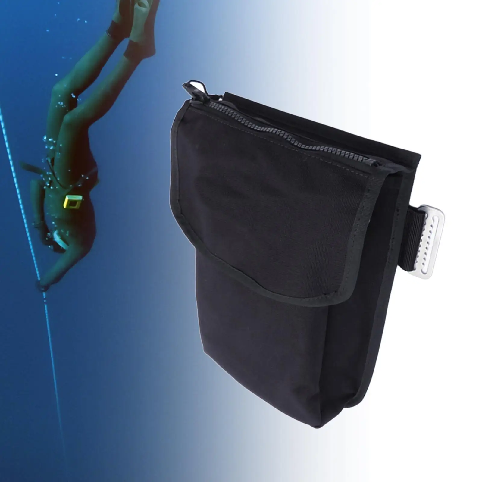 Scuba Diving Thigh Pocket Storage Pocket Pouch Scuba Diving Accessories for Water Sports Underwater Swimming Snorkeling Black