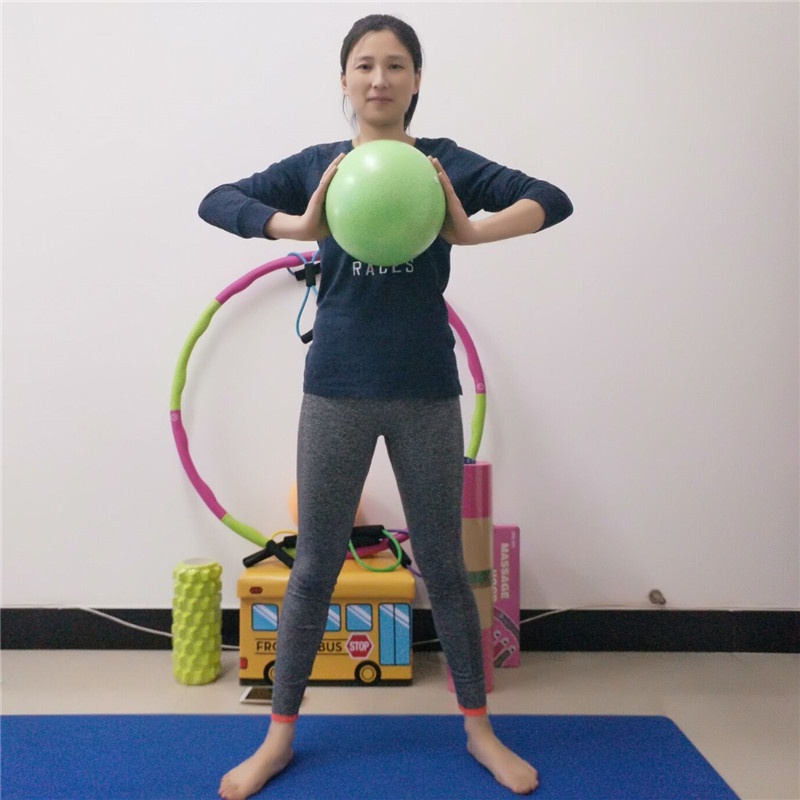 Frosted Small Mini Yoga Ball 25cm Straw Pilates Inflatable Gymnastics Fitness Children's Toy Balloon