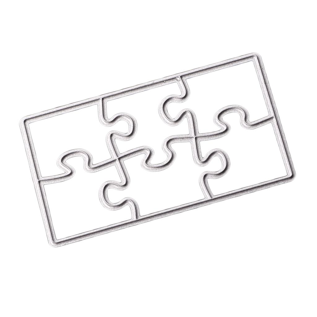 Metal Cutting Die Rectangle Puzzle Jigsaw Cut Dies Stencils for DIY Scrapbooking Paper Embossing Decoration