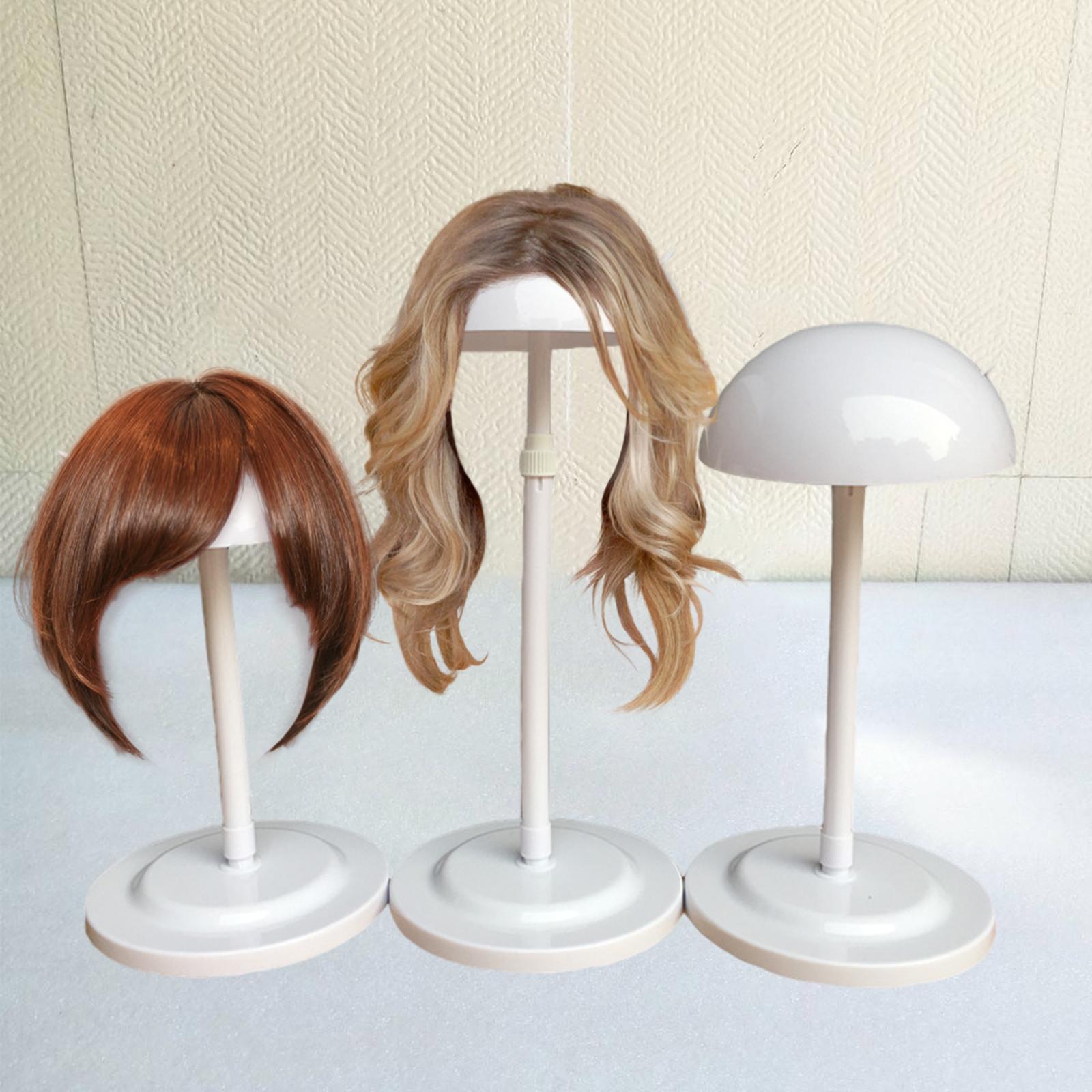 3 Pack Wig Stand Non-Slip Collapsible Stands for Travel Hat Display Multiple Wigs Drying