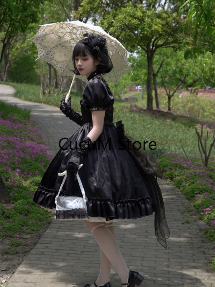 Ruffles Bow, Party Lolita Dress, Kawaii, Rosa Doce, Chique de Verão, 2023