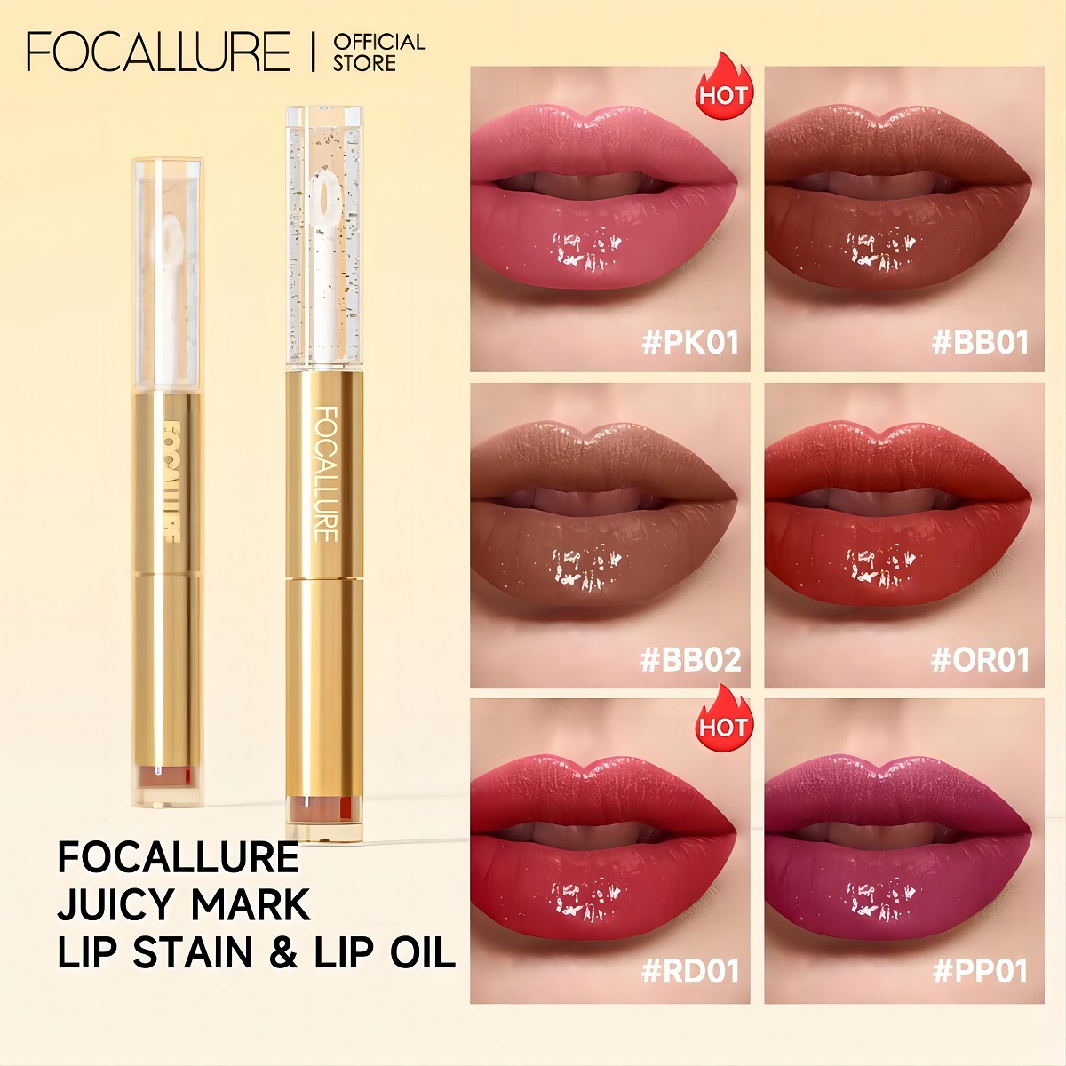 Best of FOCALLURE 2 In 1 Moisture Lipgloss Waterproof Long Lasting Lip Tint Shimmer Liquid Lipstick Lightweight Lip Oil Makeup Cosmetics Reviews & Tips