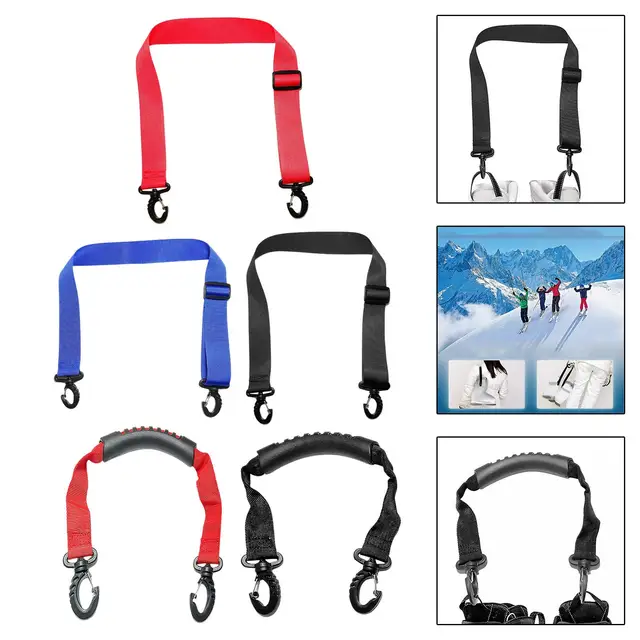 VGEBY Lot de 4 Sangles D'épaule pour Bottes de Ski, Ruban en Nylon Léger et  Portable Réglable pour Snowboard