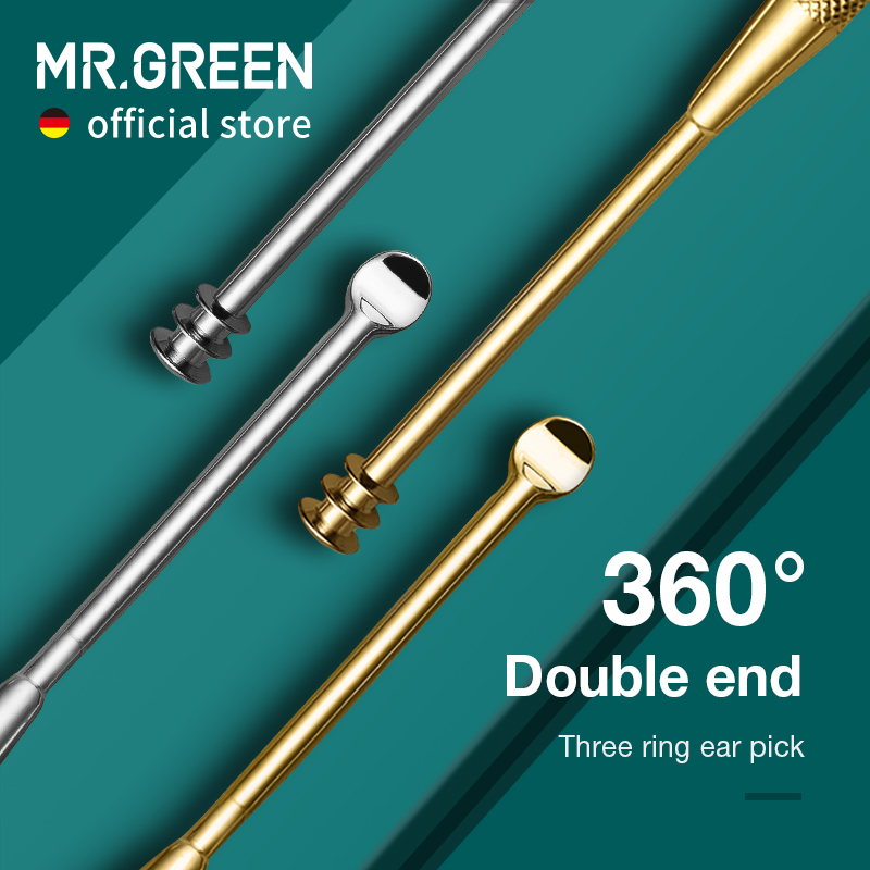 Best of MR.GREEN Double End Ear Pick 360 Cleaning Three Ring Ear Wax Removal Ear Remover Cleaner Stainless Steel Spoon Ear Care Tools Reviews & Tips