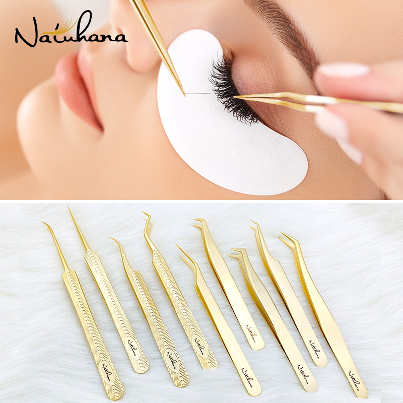 Best of NATUHANA Professional Eyelash Tweezers False Lashes Volume Lash Tweezer Storage Wholesale Stainless Steel Tweezers Makeup Tools Reviews & Tips