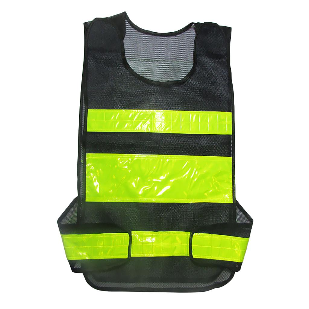 High Visibility Safety Vest, High Visibility Safety Vest With Reflective Strips -Black