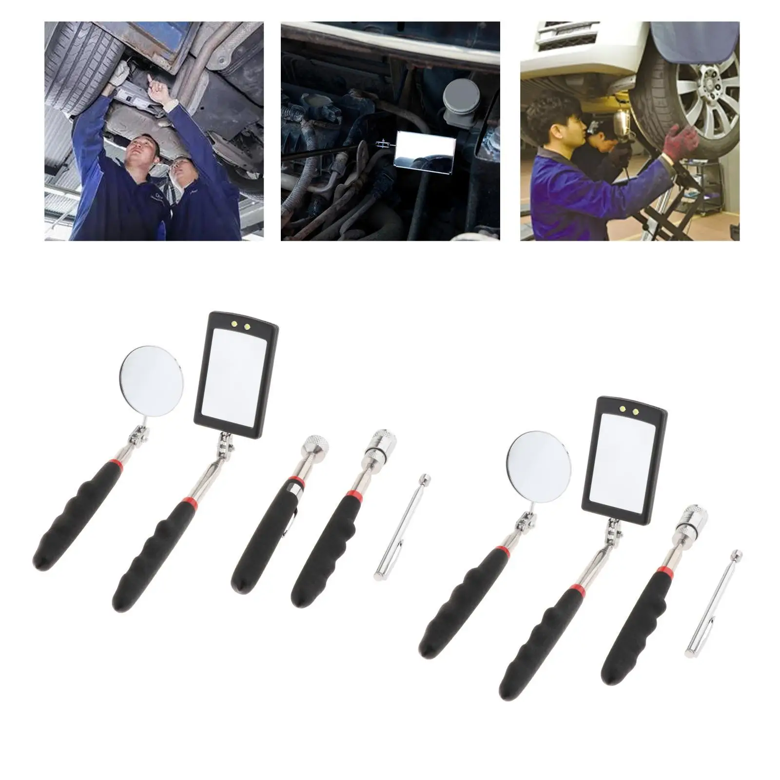 Magnetic Pick-Up Grabber Tool Telescoping Handle Hand Tool with Pick up Rod with Handle Portable Fit for Car Maintenance