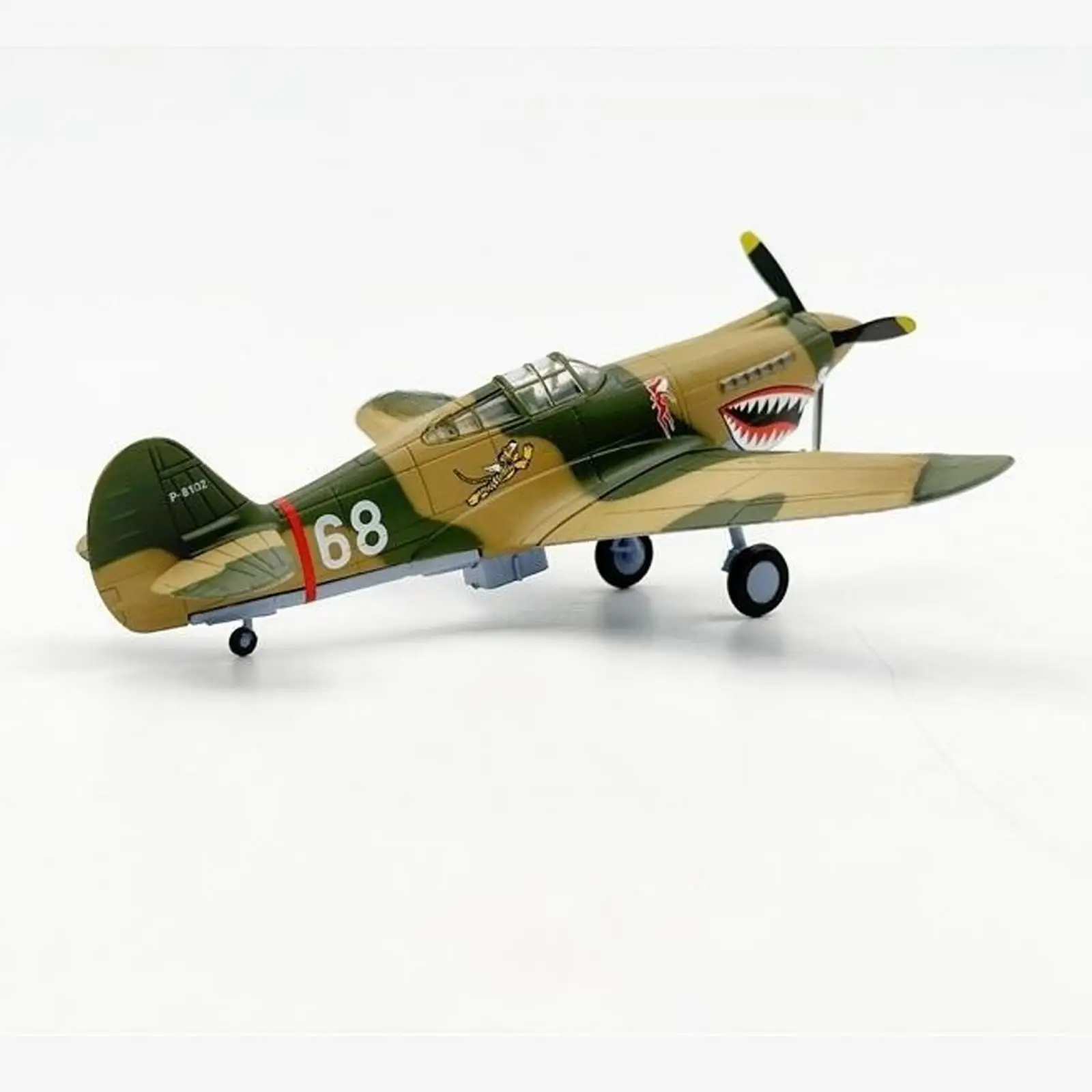 P40 Collectables Diecast 1: 72 Plane Model with Stand with Base Diecast Fighter for Cafe Office Bookshelf Bedroom Decor