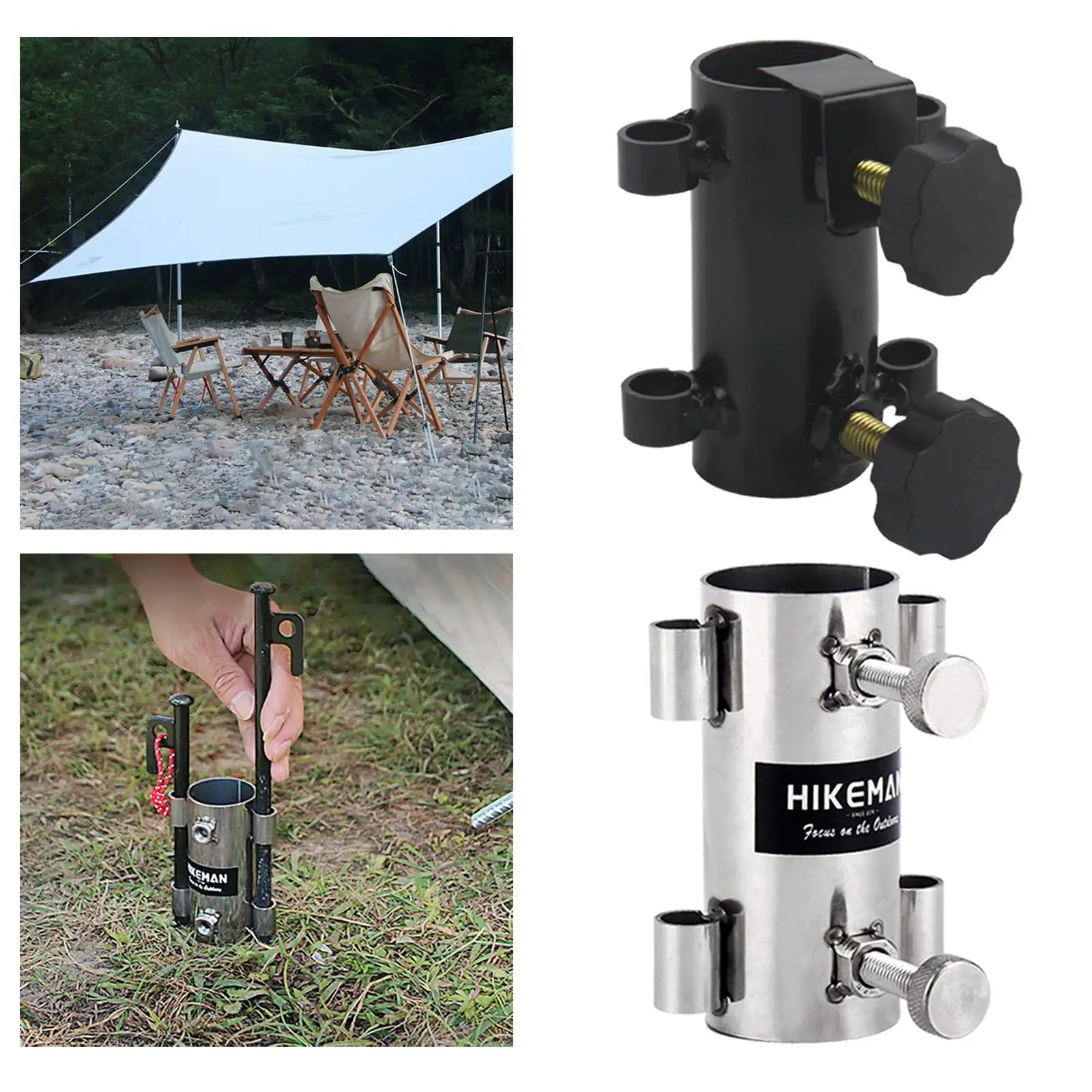Outdoor Canopy Rod Holder Awning Tent Pegs Stand Fits for the Most Rods