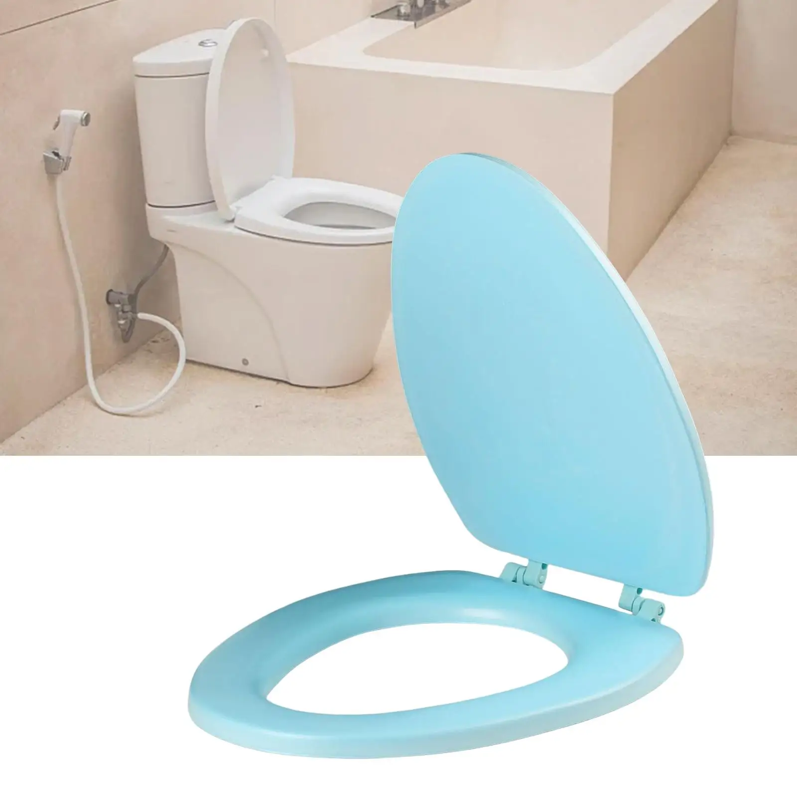 Toilet Cover Cushion and Lid Waterproof Easily Clean and Install Accessory Convenient