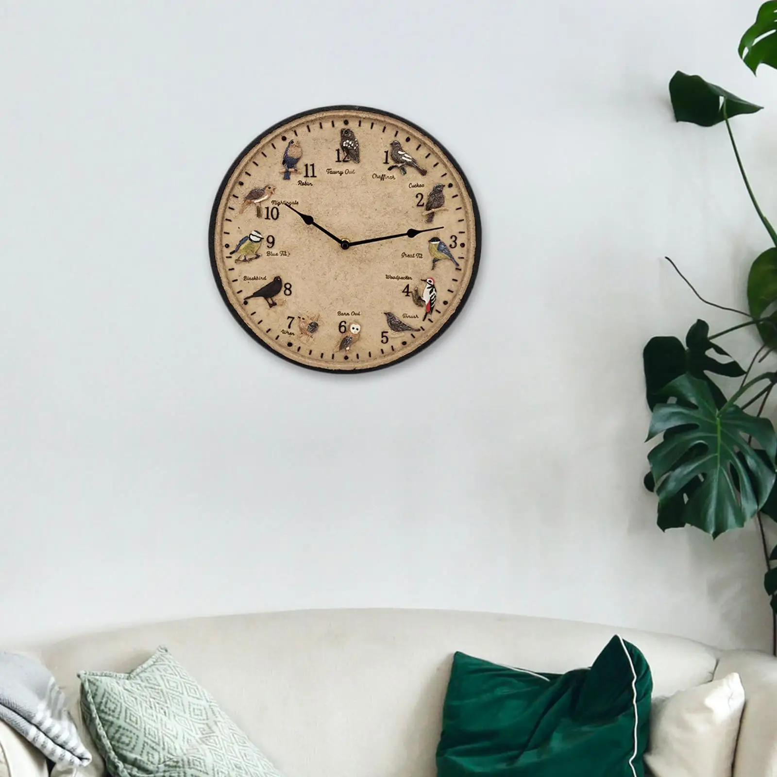 Outdoor Wall Clock Resin Crafts 12inch Clocks for Garden Farmhouse