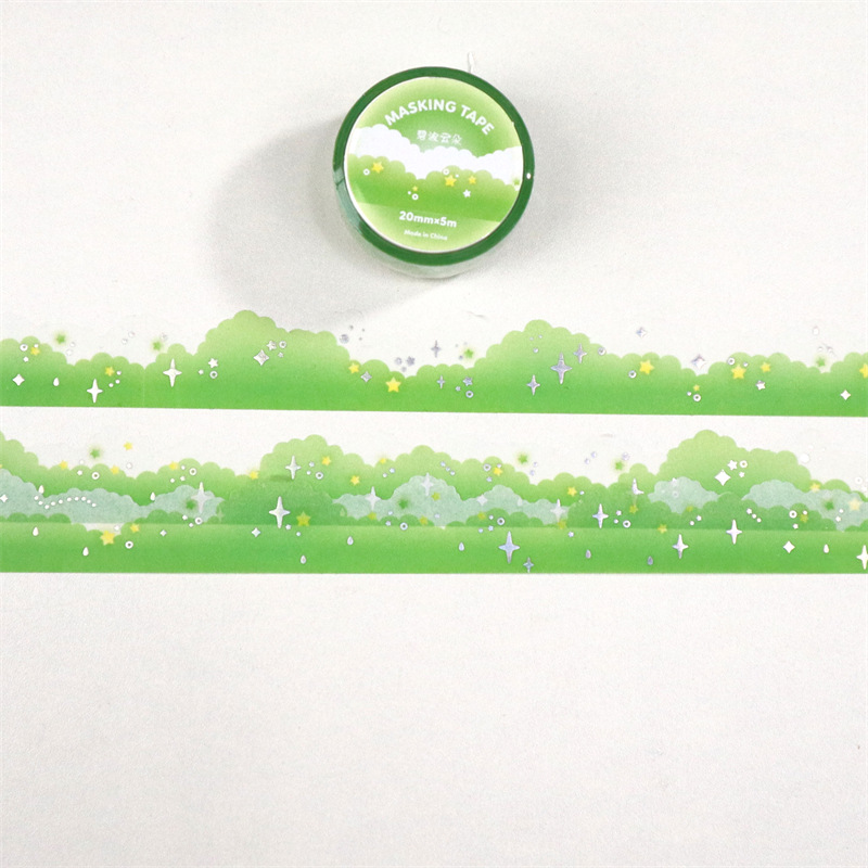 Kawaii stars moon clouds Decorative Adhesive Tape Hot silver Masking Washi Tape Diy Scrapbooking Sticker Label korean Stationery 20 S26b1ad52a8634fe9bc9fc2a86ad1df93K