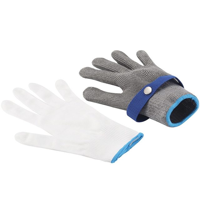 Guantes De Malla De Acero Inoxidable Anti Corte Para Cocina Color