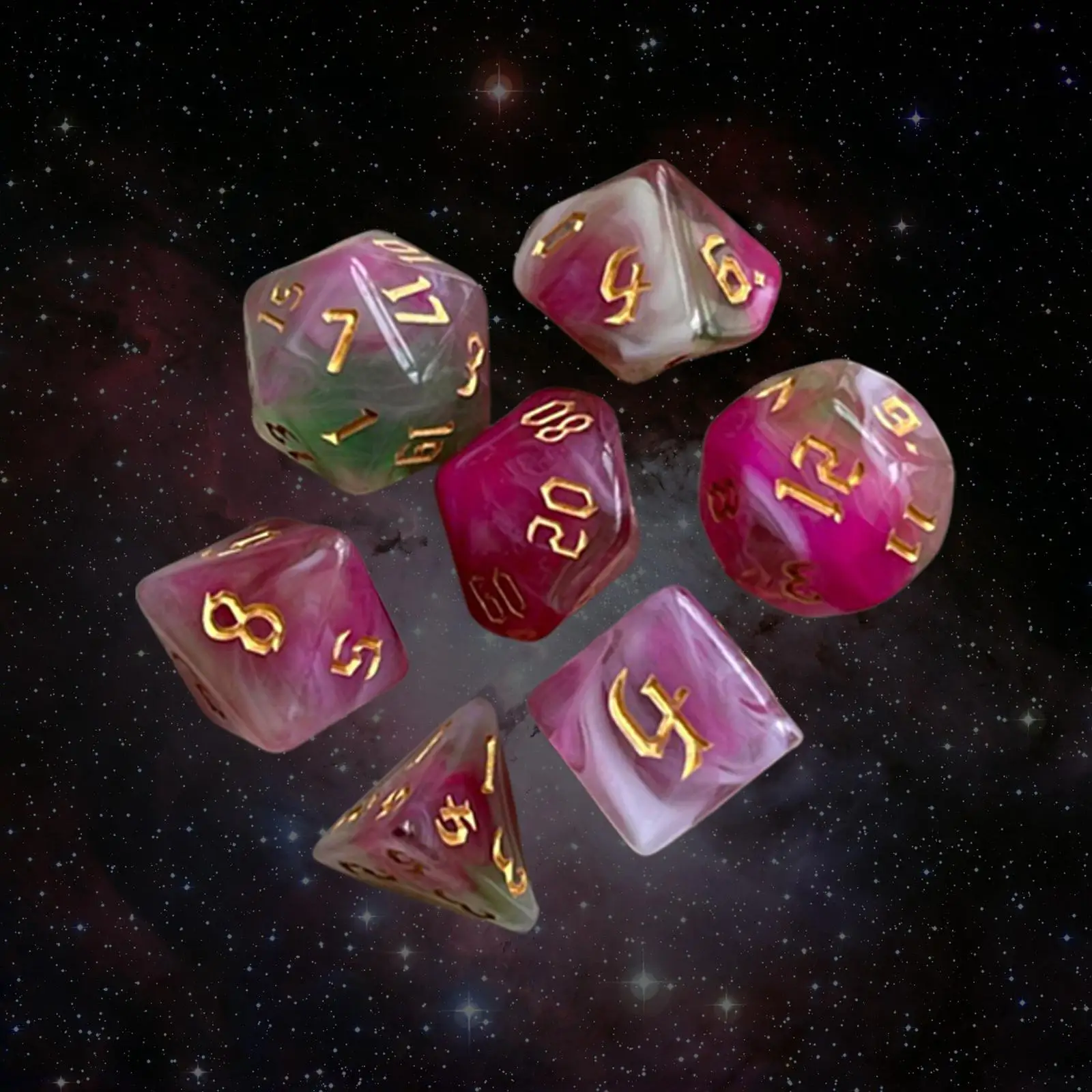 7 Pieces Polyhedral Dice Color Role Playing Dice for RPG