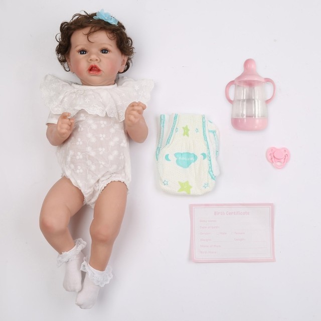 Reborn baby doll 20  silicone de corpo inteiro realista real toque macio recém  nascido bebe boneca com veias visíveis lifelike 3d pele - AliExpress