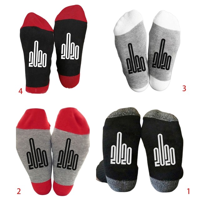 Unisex Novelty Cotton Socks Funny Middle Finger Jacquard Tube