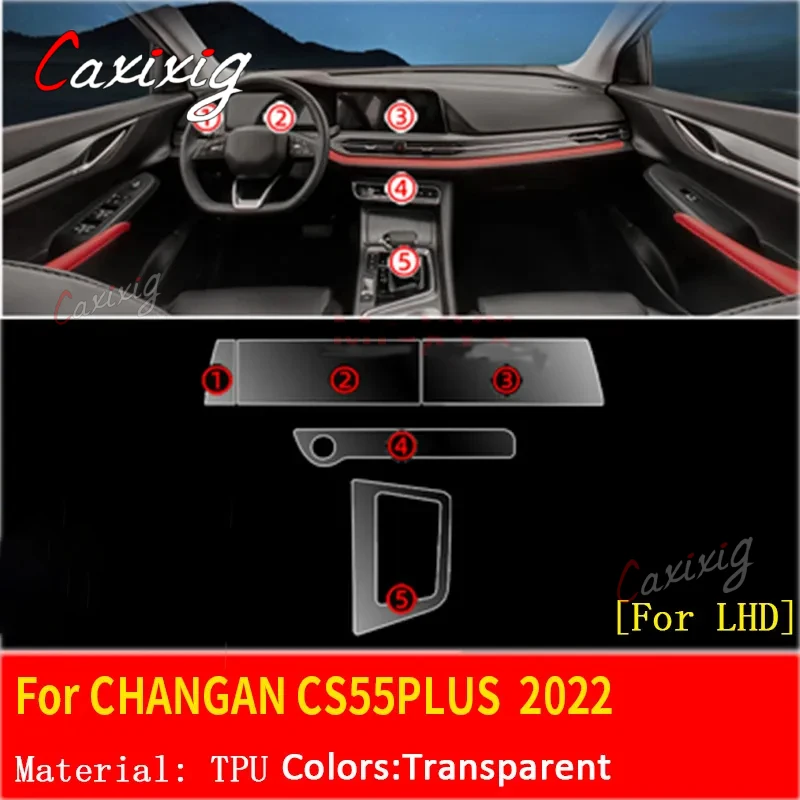 Película transparente protectora para la pantalla central del CHANGAN CS55 PLUS