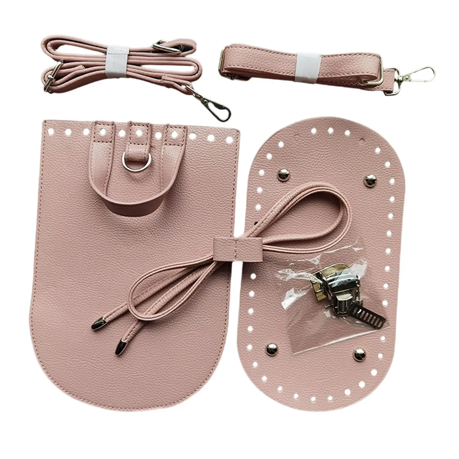 Bag Making Set Sewing Insert Cushion Base PU Leather Nail Bottom Shaper Knitting Bag Bottoms for DIY Crochet Bag Backpack Parts